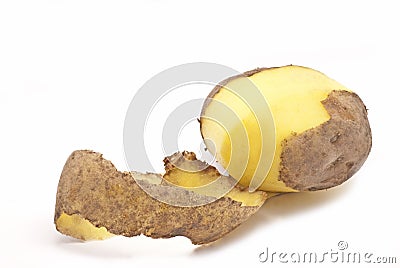 Peeled Potato Stock Photo