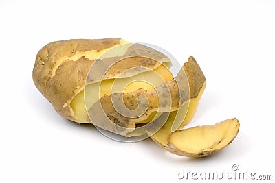 Peeled potato Stock Photo