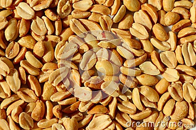 Peeled roasted peanuts texture. Stock Photo
