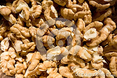 Walnuts closeup Stock Photo