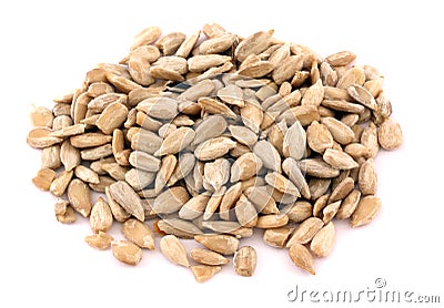 Peeled sunflower seeds Stock Photo