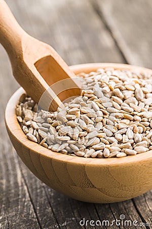 Peeled sunflower seeds. Stock Photo