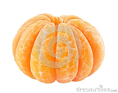 Peeled tangerine Stock Photo