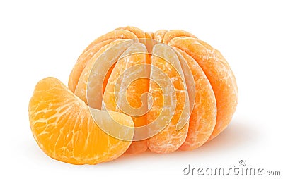 Peeled tangerine Stock Photo