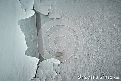 White peeling paint on plaster Stock Photo