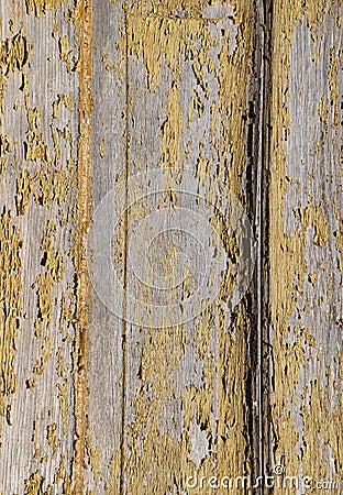Peeling Varnish on Wood Panel Stock Photo