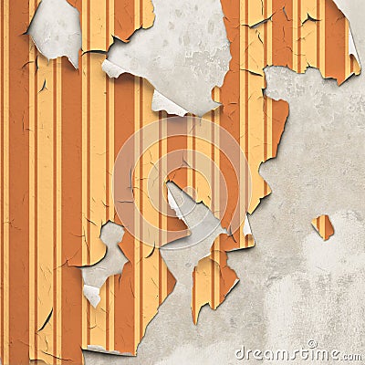 Peeling Wallpaper Stock Photo