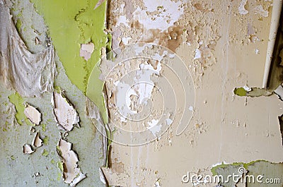 Peeling Wallpaper Stock Photo