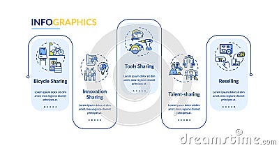 Peer to peer lending vector infographic template Vector Illustration