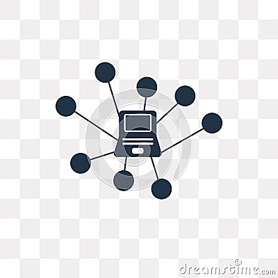 Peer to peer vector icon isolated on transparent background, Pee Vector Illustration