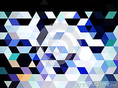 A peerless multi-colored digital pattern of triangles Stock Photo