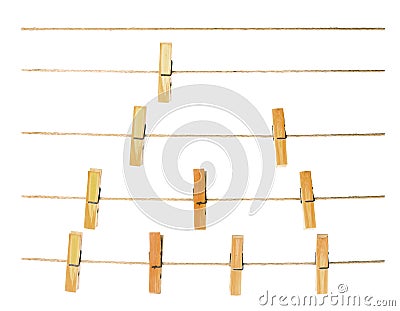 Peg on rope Stock Photo