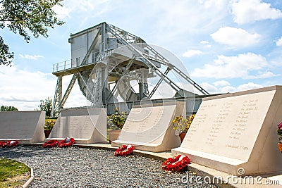 Pegasus bridge in france second World War. Editorial Stock Photo