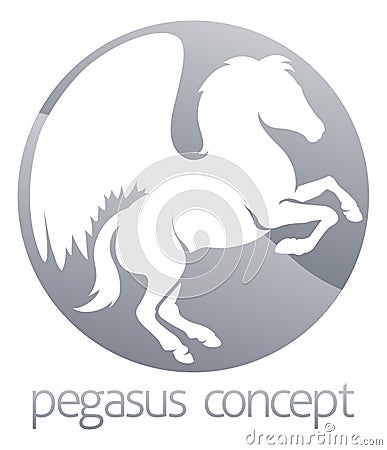 Pegasus circle concept Vector Illustration