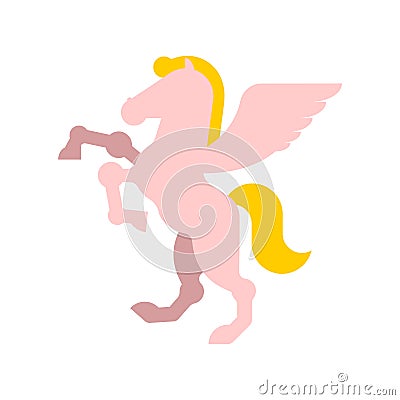 Pegasus heraldic symbol. Sign Animal for coat of arms. Royal Horse Vector illustration Vector Illustration