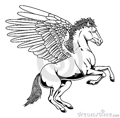 Pegasus illustration Vector Illustration