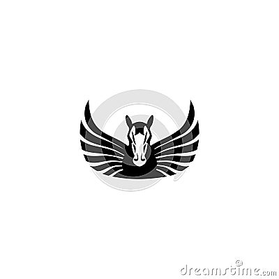 Pegasus icon isolated on white background Vector Illustration