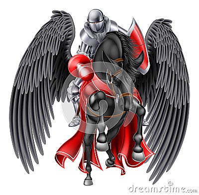 Pegasus Knight Vector Illustration