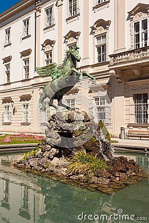 Pegasus sculpture in Mirabell Gardens, Salzburg Stock Photo