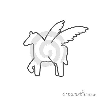 Pegasus sign illustration Vector Illustration