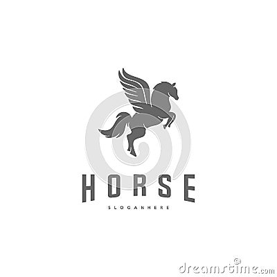 Pegasus Vector Logo Template. Horse logo template Vector Illustration