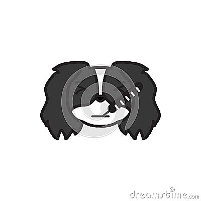 Pekingese, emoji, ill multicolored icon. Signs and symbols icon can be used for web, logo, mobile app, UI UX Vector Illustration