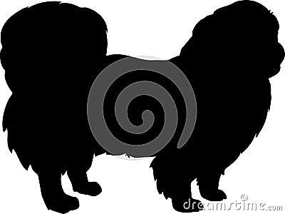 Pekingese silhouette Vector Illustration