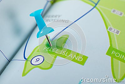 Pelee Island Ontario Canada map Stock Photo