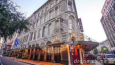 Pelham Hotel and Ruby Cafe in New Orleans Editorial Stock Photo