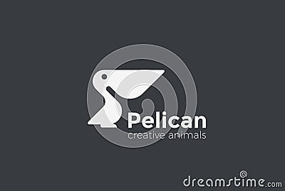 Pelican bird Logo abstract design template Stock Photo