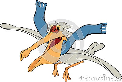 Pelican. Cartoon Vector Illustration