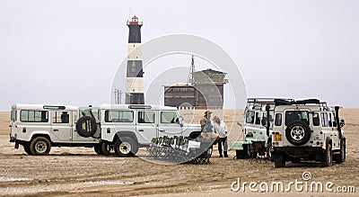 Pelican point at Walvis Bay Editorial Stock Photo