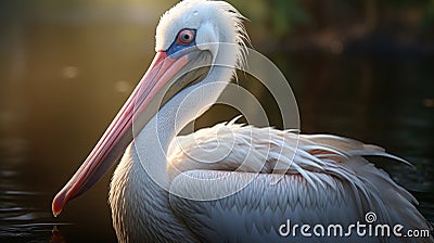 Realistic Portrait Of A Pelican In Unreal Engine: A Captivating Close-up Stock Photo