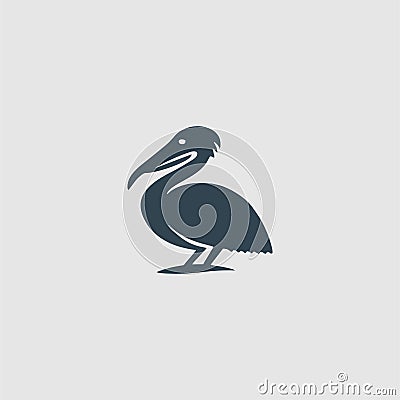 Pelicans bird monogram design logo inspiration Vector Illustration