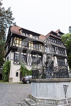 The Pelisor castle from the Peles castle complex Editorial Stock Photo