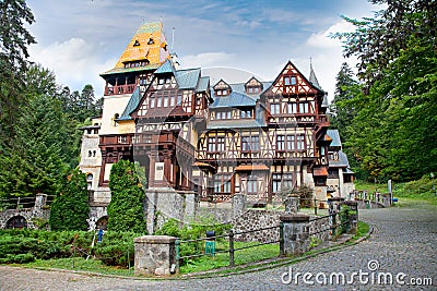 Pelisor museum in Sinaia, Romania. Stock Photo