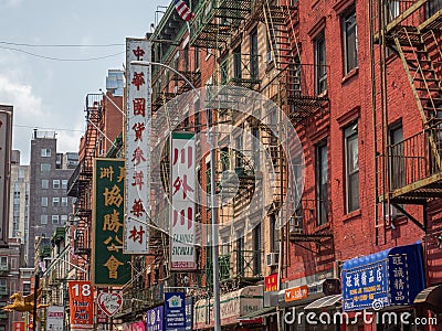 Pell street, Chinatown Editorial Stock Photo