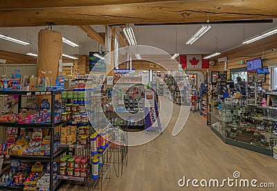 Interior of the Selkirk Centre at Pelly Crossing Editorial Stock Photo