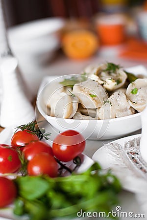 Pelmeni Stock Photo