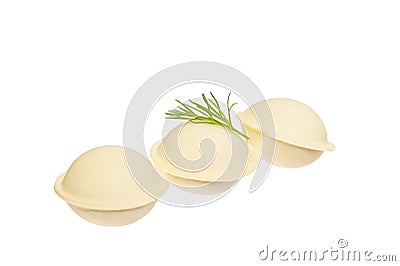 Pelmeni isolated on white Stock Photo