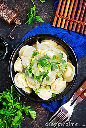 Pelmeni Stock Photo