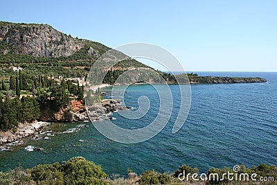 Peloponnese beach Stock Photo