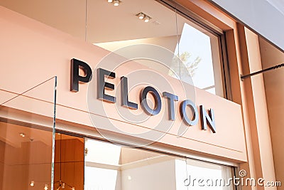 Peloton sign Editorial Stock Photo