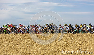 The Peloton - Tour de France 2017 Editorial Stock Photo