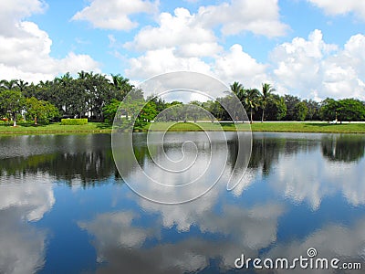 Pembroke Pines lake Stock Photo