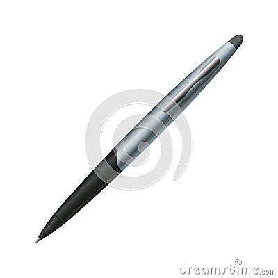 Pen or ballpen for school and preschool Ballpoint pen for office Vector Illustration