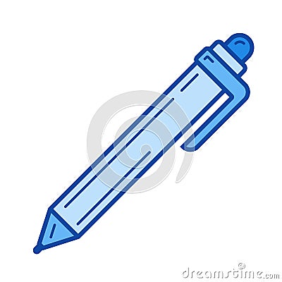 Pen ballpoint line icon. Vector Illustration