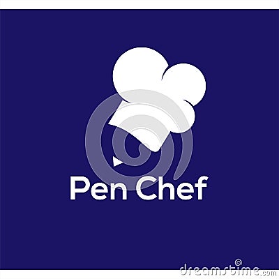 Pen chef logo vector element. chef logo template Vector Illustration