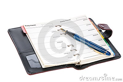 Pen and diary Stock Photo