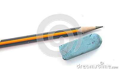 Pen and eraser sharpener Stock Photo